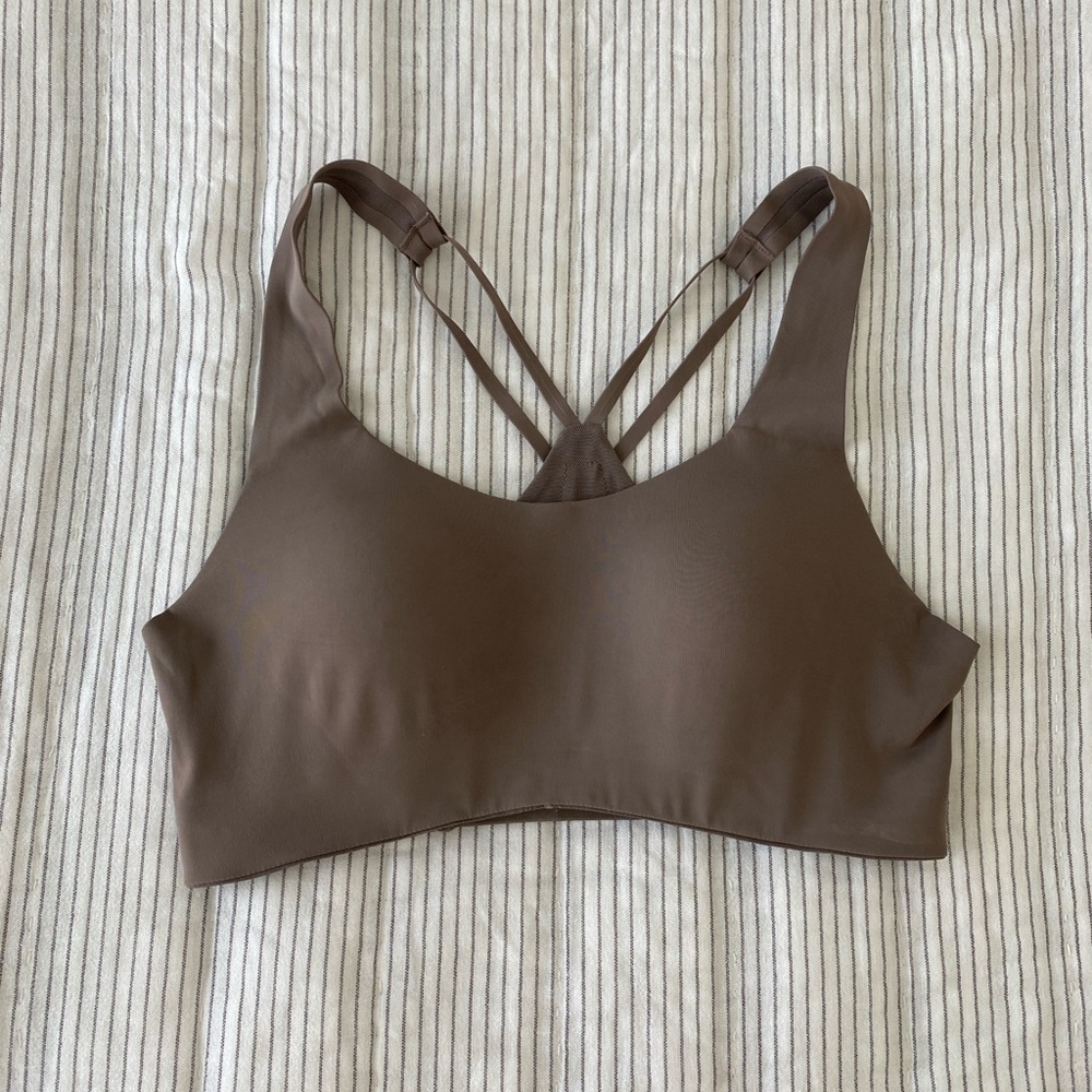 Elegant and Sporty Brown Strappy Bralette